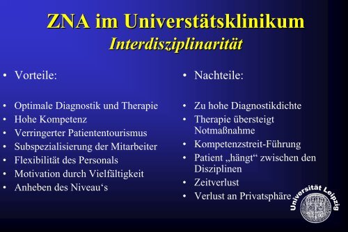 Zentrale Notaufnahme als Teil eines Universitätsklinikums - BAG-ZNA