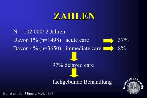 Zentrale Notaufnahme als Teil eines Universitätsklinikums - BAG-ZNA