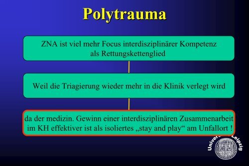 Zentrale Notaufnahme als Teil eines Universitätsklinikums - BAG-ZNA