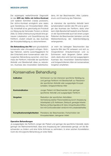 UPDATE September 2012 - Uniklinik Balgrist