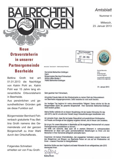 Ausgabe Nr. 4/2013 - Ballrechten-Dottingen