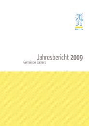 Jahresbericht 2009 - Gemeinde Balzers