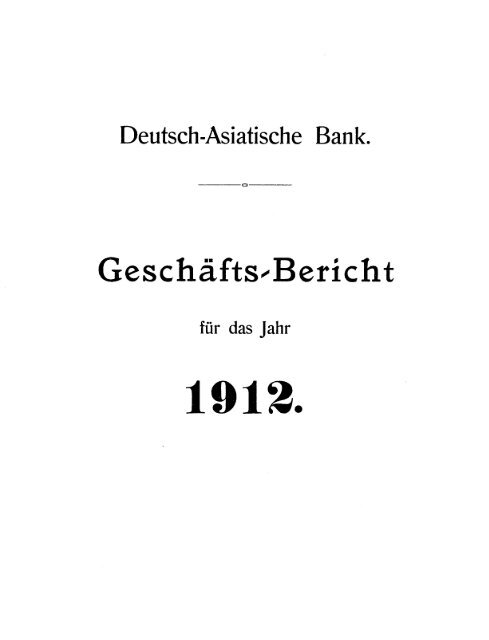 GeschäftS'Bericht - Historische Gesellschaft der Deutschen Bank e.V.