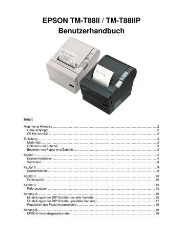 EPSON TM-T88II / TM-T88IIP Benutzerhandbuch - Bartec ...