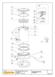Explosionszeichnung und Ersatzteilliste mit Listenpreisen - Bartscher