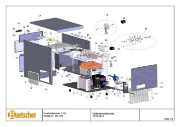 Explosionszeichnung und Ersatzteilliste mit Listenpreisen - Bartscher