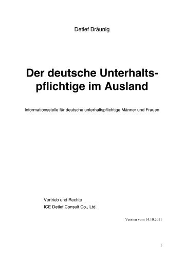Der deutsche Unterhalts- pflichtige im Ausland - WikiMANNia