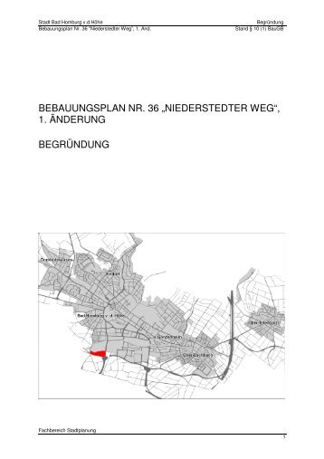 Begründung mit Umweltbericht - Stadtplanung - Bad-Homburg