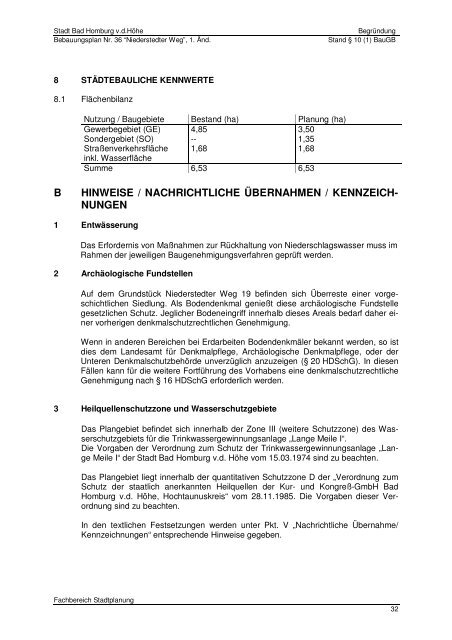 Begründung mit Umweltbericht - Stadtplanung - Bad-Homburg