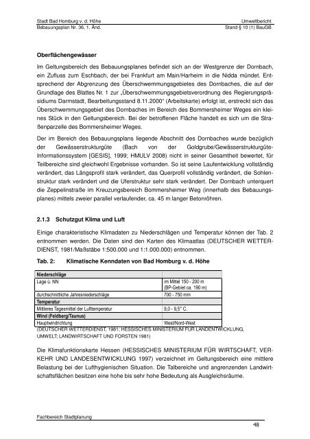 Begründung mit Umweltbericht - Stadtplanung - Bad-Homburg