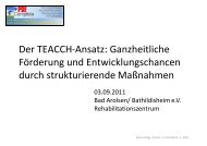 Der TEACCH-Ansatz: Ganzheitliche Förderung und ...