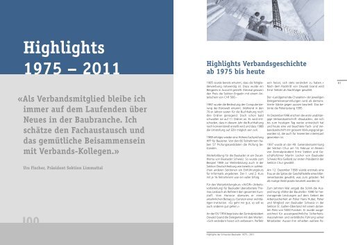 können Sie die Festschrift "100 Jahre Baukader Schweiz" - Baublatt