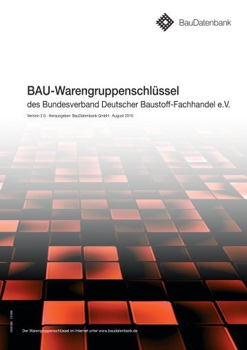 BAU-Warengruppenschlüssel - baudatenbank.de