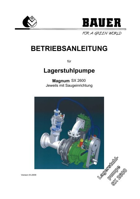 BETRIEBSANLEITUNG - Bauer