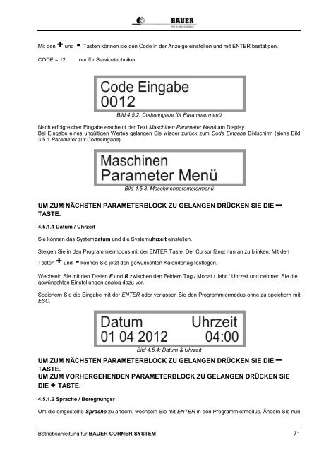 steuerzentralen - corner system - Bauer