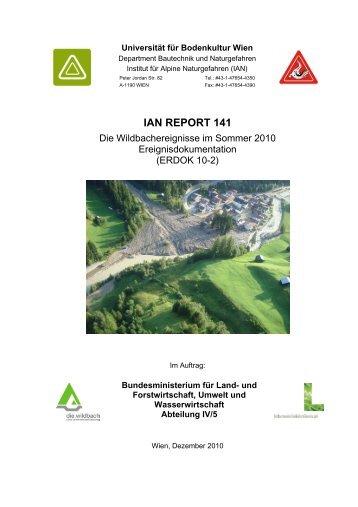 Die Wildbachereignisse im Sommer 2010 - Ereignisdokumentation