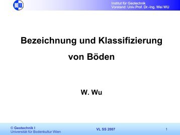 Klassifizierung von Böden