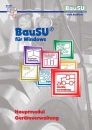 Hauptmodul Geräteverwaltung - Bau-Software Unternehmen GmbH