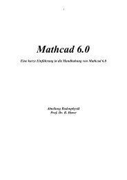 Einführung in Mathcad - BayCEER