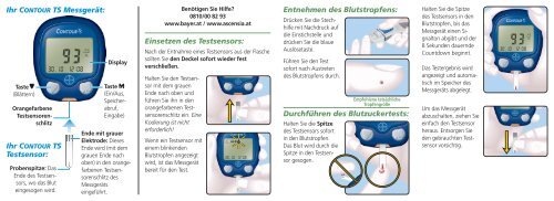 Kurzbedienungsanleitung - Bayer-Diabetes-Blutzuckermessgerät