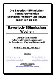 Broschüre Bayerisch-Böhmische Wochen 2013 - Naturpark Oberer ...