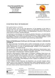 Offener Brief des Beirats und der Stadtteilgruppe Huchting zu den ...