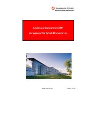 Arbeitsmarktprogramm 2011 der Agentur für Arbeit Bremerhaven