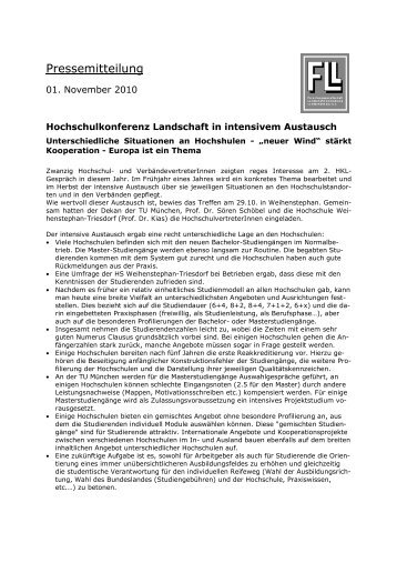 Hochschulkonferenz Landschaft in intensivem Austausch