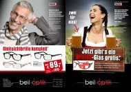 Jetzt gibt's ein Brillen-Glas gratis. - Beil Optik