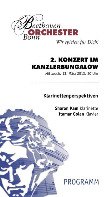 2. KONZERT im Kanzlerbungalow - Beethoven Orchester Bonn