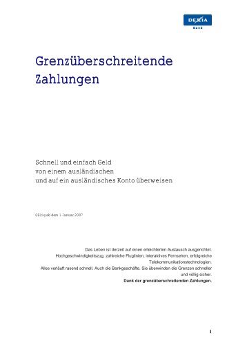 Grenzüberschreitende Zahlungen - Belfius