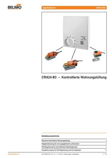 CRA24-B3 – Kontrollierte Wohnungslüftung - Belimo