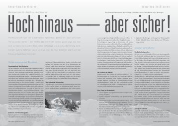 Hoch hinaus - aber sicher - Bergpunkt