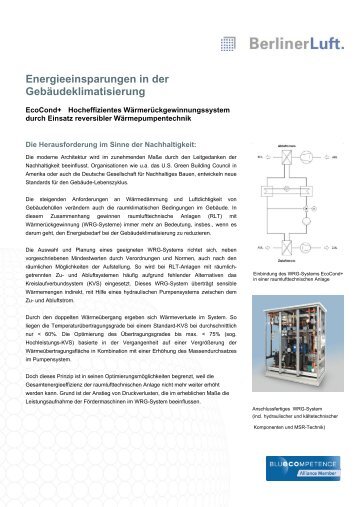 Energieeinsparungen in der Gebäudeklimatisierung - Berliner Luft ...