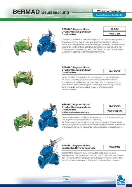 Ein/Aus Regelventile - Bermad