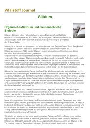 Vitalstoff Journal Silizium - Bermibs.de