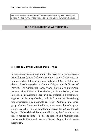 Die Saharasia-These (pdf) - Bernd Senf