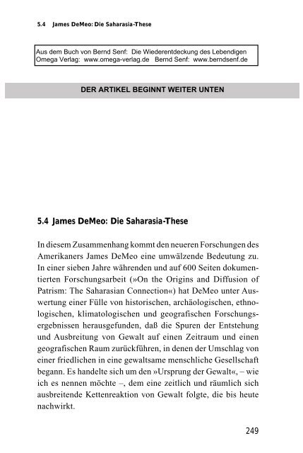 Die Saharasia-These (pdf) - Bernd Senf