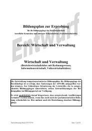 Wirtschaft und Verwaltung - Berufsbildung