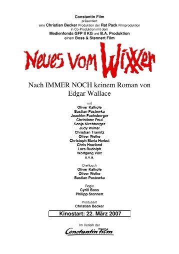 Nach IMMER NOCH keinem Roman von Edgar Wallace - Deutschland