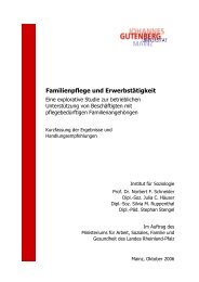 Familienpflege und Erwerbstätigkeit - Beruf & Familie gGmbH