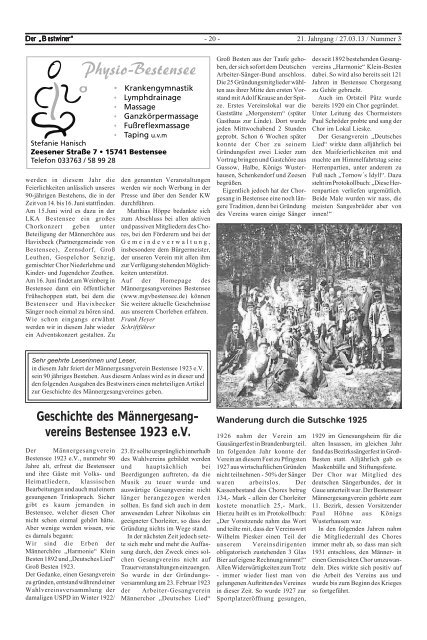 Ausgabe 03/2013 - Bestensee