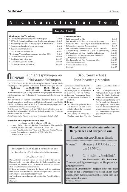 Ausgabe 03/2006 - Bestensee