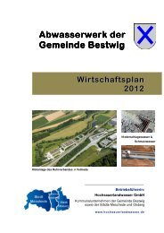 Wirtschaftsplan Abwasserwerk 2012 - Bestwig
