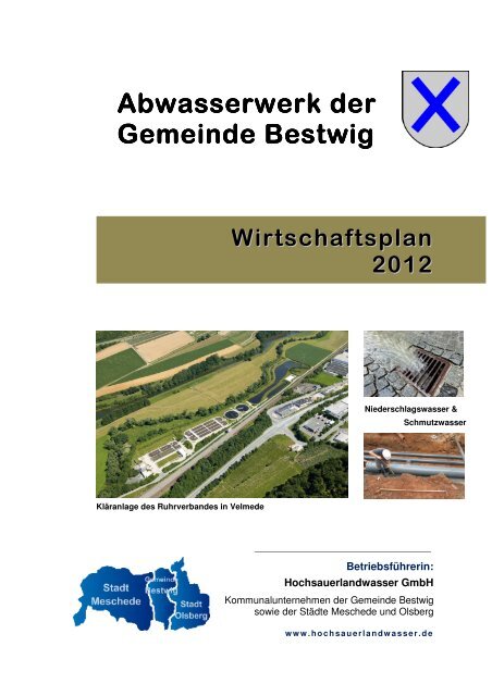 Wirtschaftsplan Abwasserwerk 2012 - Bestwig