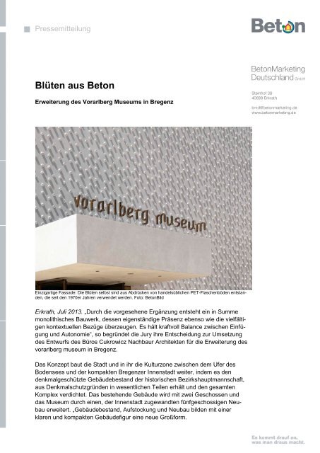 Blüten aus Beton - Beton.org