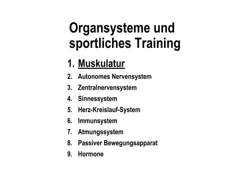 Organsysteme 1