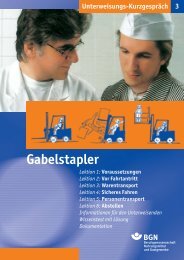 Gabelstapler - Fleischerei-Berufsgenossenschaft