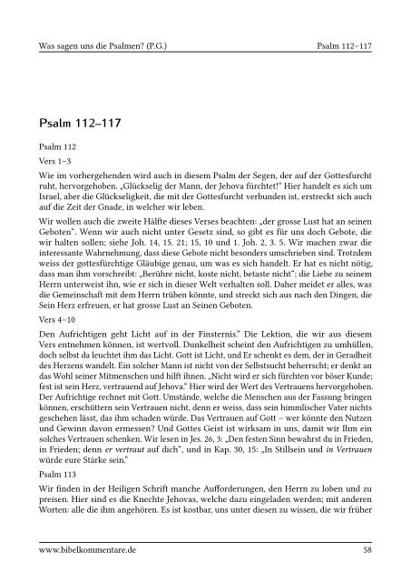 Was sagen uns die Psalmen? - Bibelkommentare.de