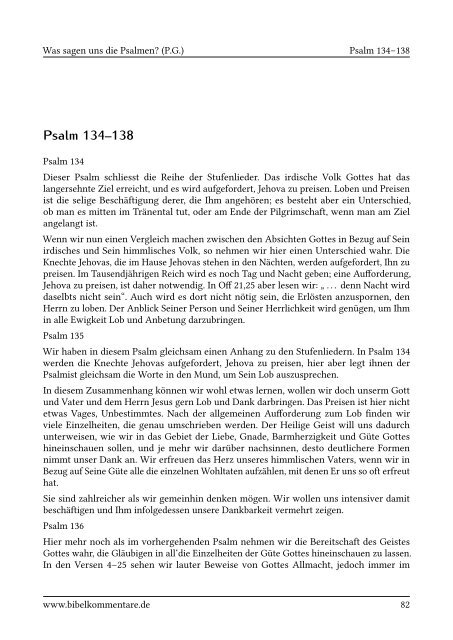 Was sagen uns die Psalmen? - Bibelkommentare.de